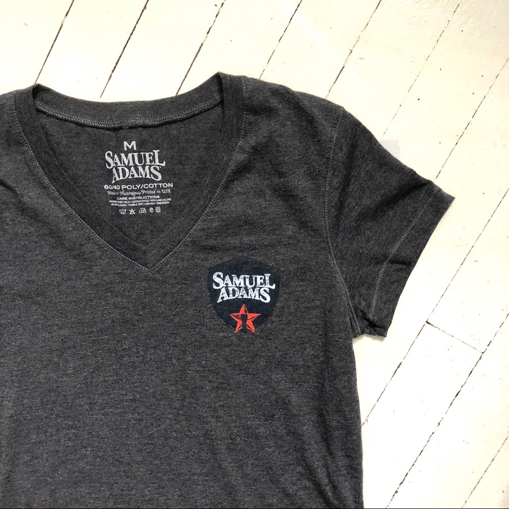 Sam Adams Grey Soft Beer Graphic T-shirt